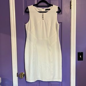 White sheath dress